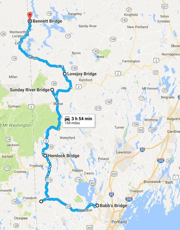 Maine Covered Bridge Road Trip Challenge