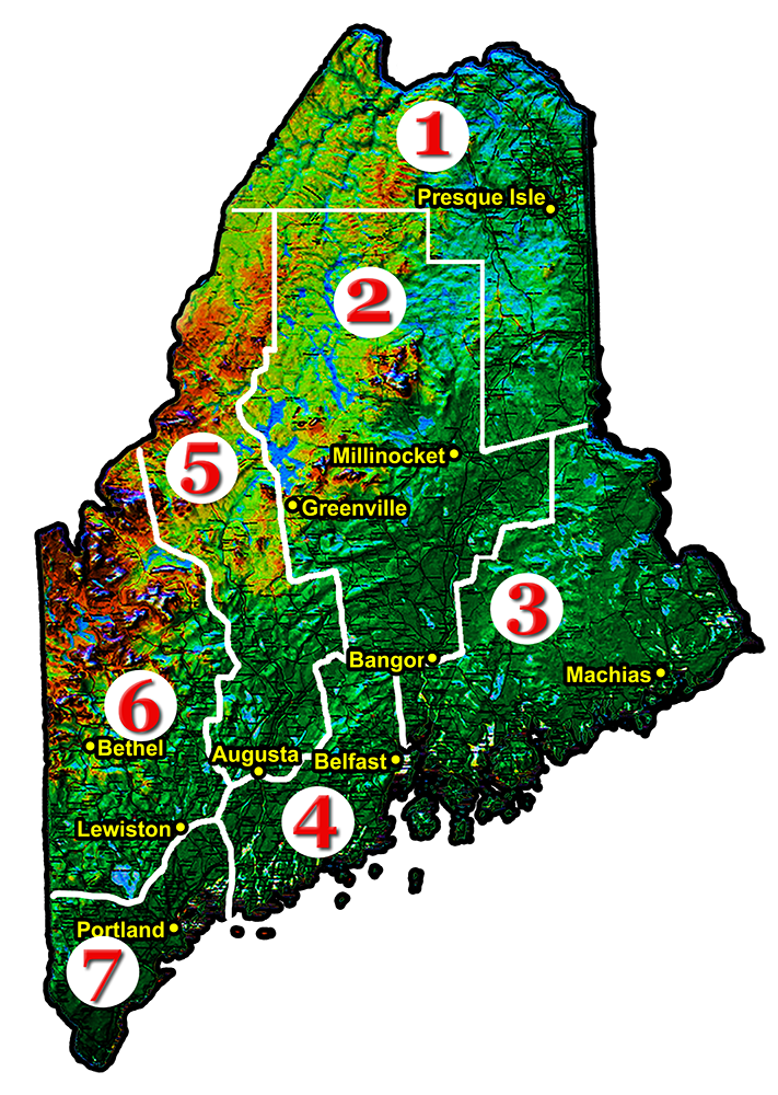 Maine Tourism Regions Map