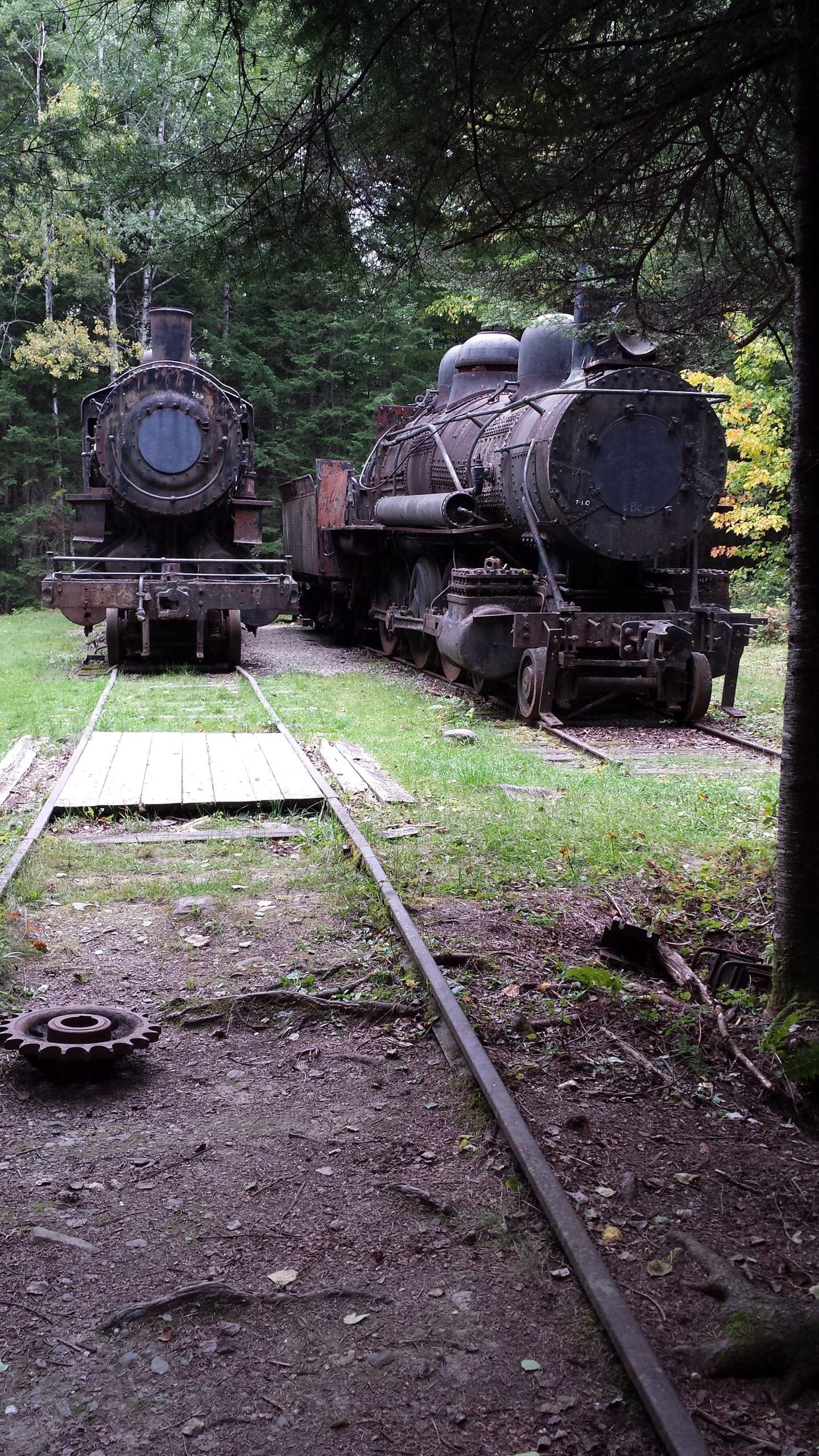 More than a pair of abandoned locomotives in the Maine woods