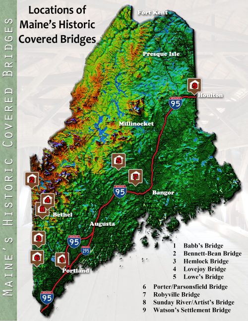 Maine Covered Bridges Map