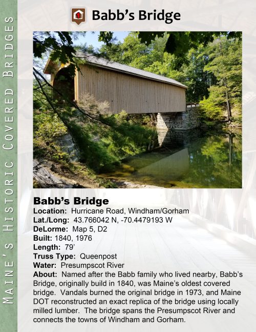 Babbs Bridge in Maine