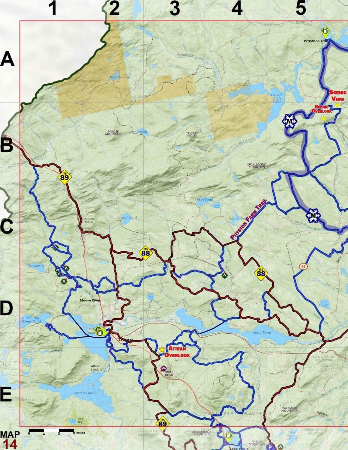 2024-2025 Maine Snowmobile Trail Map Atlas » UNTAMED Mainer