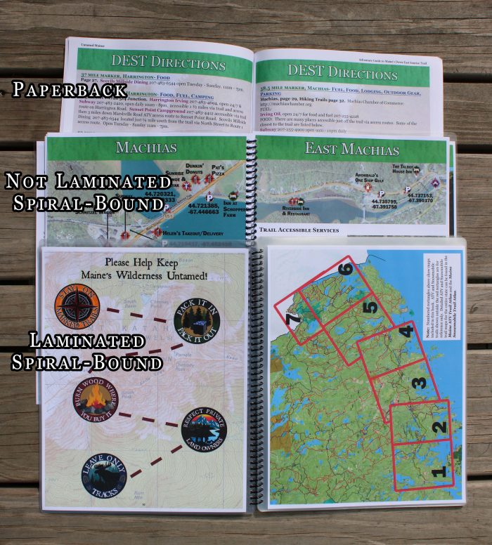 Maine Down East Sunrise Trail Map open