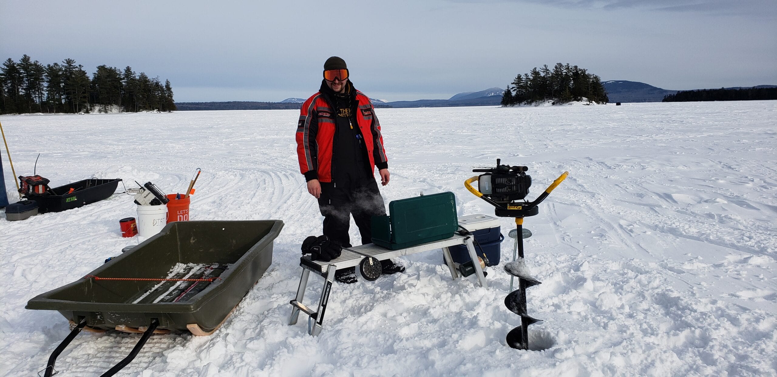 Ice Fishing on Moosehead Lake