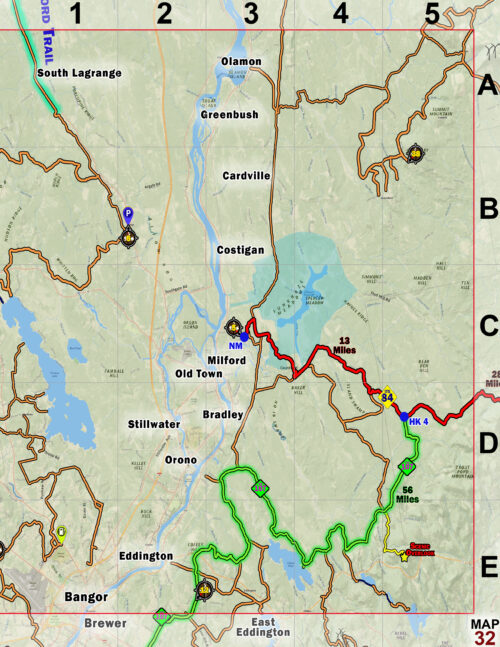 2024 2025 Maine Snowmobile Trail Map Atlas Map 32