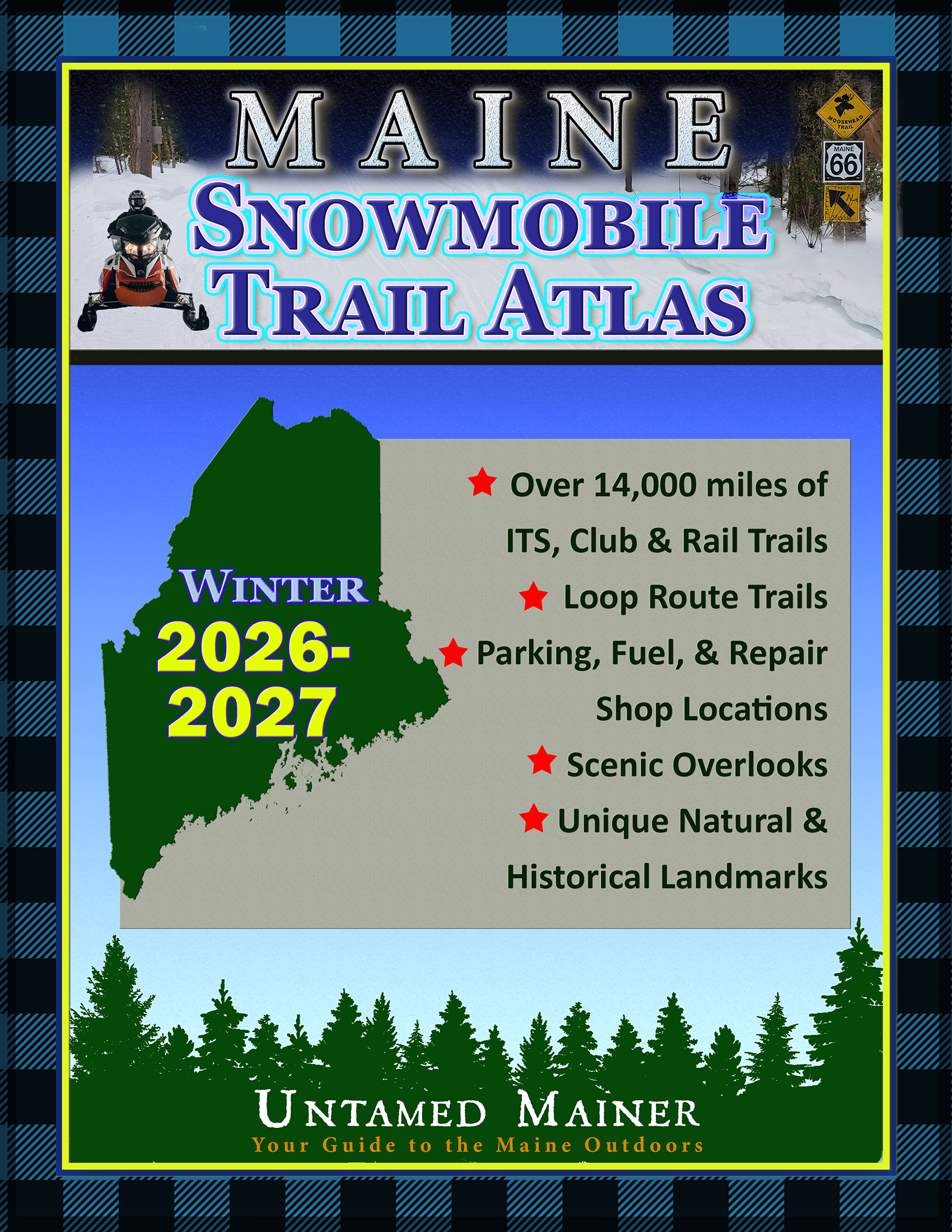 2026 2027 Maine Snowmobile Map Atlas